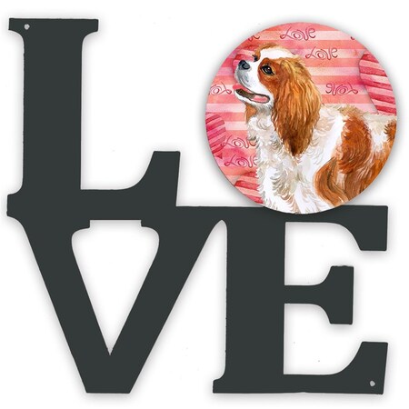 Carolines Treasures 11.5 x 11.75 in. Cavalier Spaniel Love Metal Artwork Wall Decor BB9750WALV